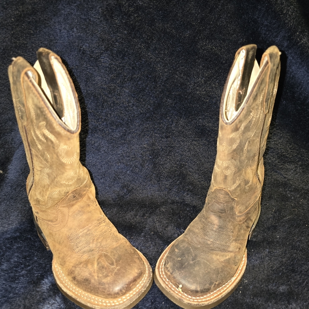 Cody James BBSC1904 Brown Leather Western Cowboy Boots Little Kids Size 9D